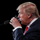 GOP presidential nominee Donald Trump takes a drink of water during the third and final U.S. presidential debate in Las Vegas on Oct. 19, 2016.
Joe Raedle/Getty Images